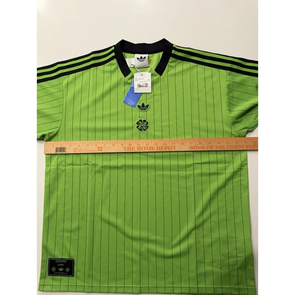 Adidas Celtic FC Icon Terrace Jersey Semi Solar Green Black JM9476 Mens M NWT